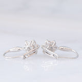 Orecchini vintage in platino con diamanti di taglio brillante (0.60ctw), anni ‘80/‘90