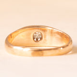 Antiker Solitärring aus 14-karätigem Gelbgold mit Diamant im alten Minenschliff (ca. 0.10 ct), 40er Jahre