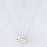 Collana vintage in oro bianco 10K con diamanti (0.20ctw)