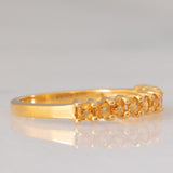 Veretta vintage in oro giallo 8K con topazi gialli (0.30ctw ca.)