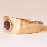 Vintage-Granat-Bandring aus 8 Karat Gelbgold, 80er Jahre