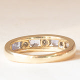 Veretta vintage in oro giallo e bianco 9K con tanzaniti (0.40ctw ca.) e diamanti, anno ‘2008