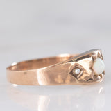 Trilogy gypsy antico in oro giallo 8K con opale e perline bianche, anni ‘10/‘20