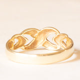 Vintage ring with infinity and hearts in 14K yellow gold