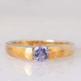 Solitario vintage in oro giallo 9K con tanzanite (0.57ct ca.)