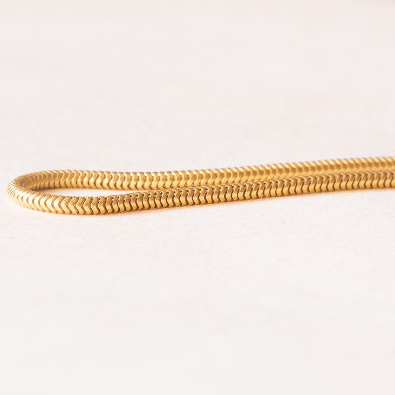Catenina vintage con maglia a serpente in oro giallo 14K