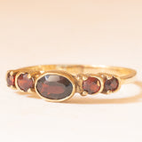 Vintage-Ring aus 8-karätigem Gelbgold und Granat (ca. 0.60 ctw), 60er/70er Jahre