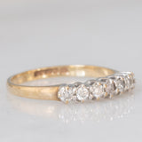 Veretta vintage in oro giallo 9K con diamanti di taglio brillante (0.20ctw ca.), anno 1989