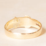 Vintage-Gürtelschnallenring aus 9-karätigem Gelbgold mit Diamant, 1993