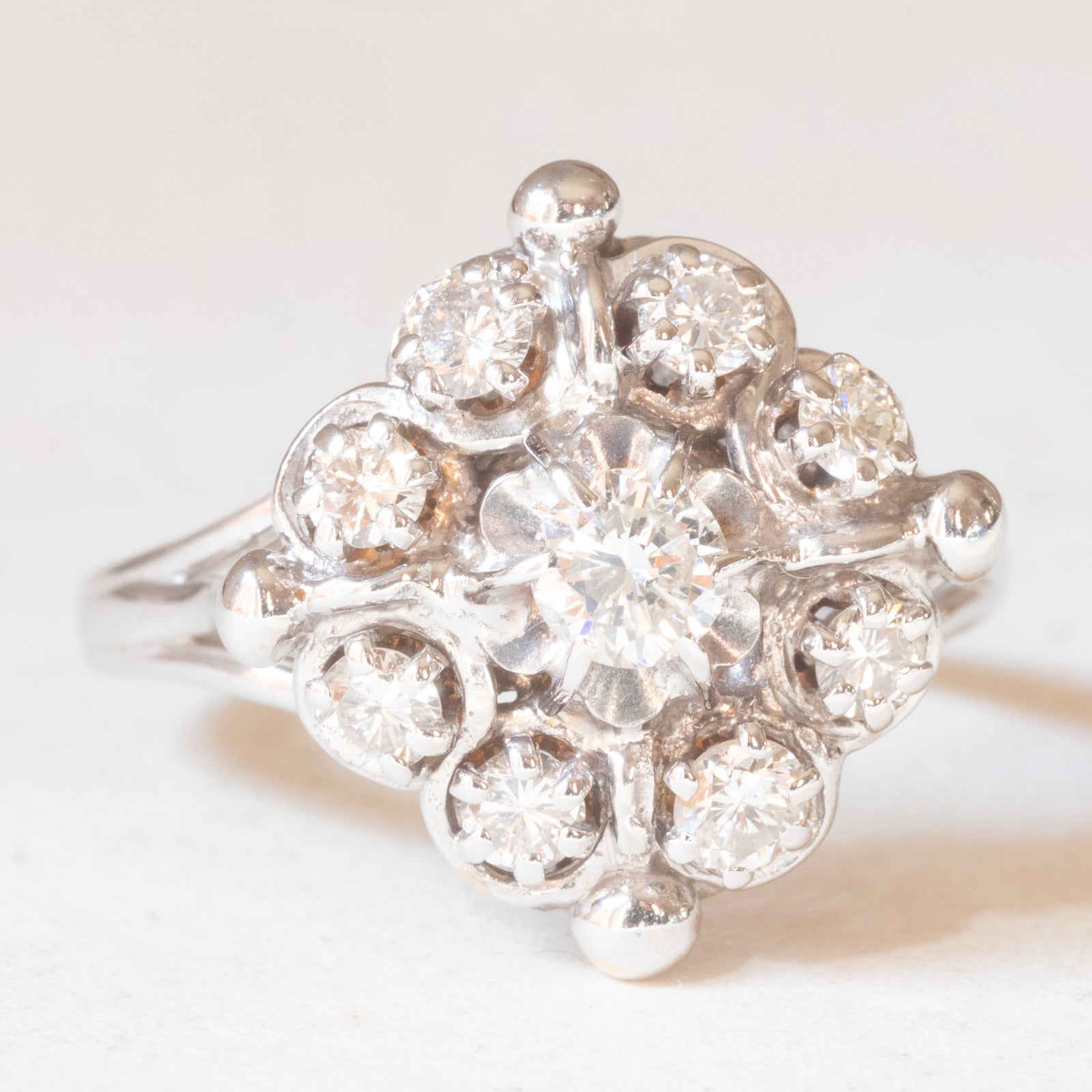 Yazilind Anello Regolabile Open Ring Con Zirconi Geometrici - Donne Ragazze - copertina