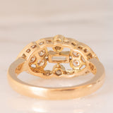 Anello vintage in oro giallo 18K con diamanti (0.62ctw ca.), anni ‘70/‘80