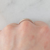 Anello a fascia in oro bianco 18K con diamanti (0.50ctw), anni ‘70/‘80