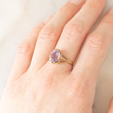 Anello da cocktail vintage in oro giallo 9K con ametista (2.10ct ca.), anno 1990
