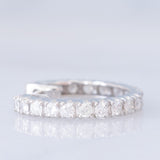 Orecchini a cerchio vintage in platino con diamanti di taglio brillante (1ctw)