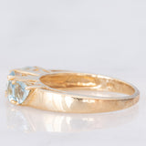 Veretta vintage in oro giallo 9K con acquamarine (0.97ctw)