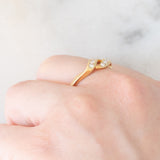 Anello vintage in oro giallo 18K con diamanti (0.20ctw ca.), anni ‘70