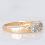 Veretta vintage in oro giallo 9K con acquamarine (0.97ctw)
