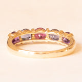 Vintage-Ring aus 9-karätigem Gelbgold mit Amethysten, Turmalin und Iolithen, 2005