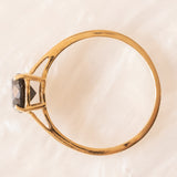 Solitaire vintage en or jaune 9K avec onyx, 1992