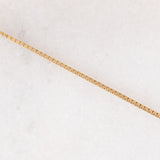 Collana vintage con ciondolo ad anello a margherita in oro giallo 18K con quarzo citrino e diamanti, anni ‘80