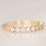 Mezzo eternity vintage in oro giallo 9K con diamanti di taglio brillante (0.27ctw ca.)