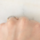 Veretta vintage in oro giallo 9K con diamanti di taglio brillante (0.20ctw ca.), anno 1989