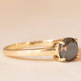 Solitaire vintage en or jaune 9K avec onyx, 1992