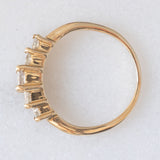 Veretta vintage in oro giallo 14K con diamanti fancy brown di taglio princess (1ctw ca.), anni ‘90