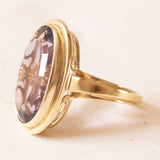 Vintage-Cocktailring aus 14 Karat Gelbgold mit Amethyst (ca. 13 Karat), 70er Jahre