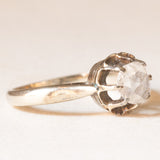 Solitario antico in oro 18K con diamante di taglio rosetta (0.50ct ca.), anni ‘20/‘30