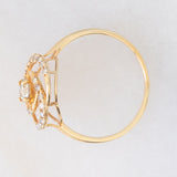 Anello tourbillion in oro giallo 18K con diamanti (0.45ctw), anni ‘80