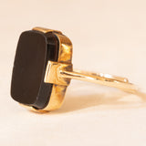 Vintage-Onyx-Ring aus 14-karätigem Gelbgold, 60er Jahre