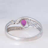 Anello vintage in platino con rubino (0.37ct) e diamanti (0.43ctw), anni ‘90/anni ‘2000