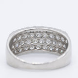 Anello a fascia in platino con pavé di diamanti di taglio brillante (1ctw), anni ‘80