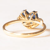 Vintage Ring aus 14 Karat Gelbgold mit Saphiren (ca. 0.80 ctw) und Diamanten (ca. 0.09 ctw), 60er/70er Jahre
