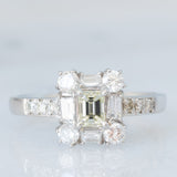Anello vintage in platino con diamanti (1.07ctw), anni ‘90