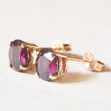 Vintage-Ohrringe aus 9-karätigem Gelbgold mit Turmalinen (ca. 1.50 Karat), 70er Jahre