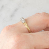 Antique 14K yellow gold ring with brilliant cut diamonds (0.54ctw approx.), 30s