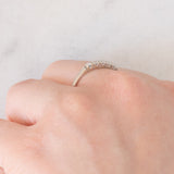 Veretta vintage in oro bianco 14K con diamanti (0.15ctw ca.), anni ‘70