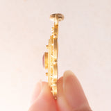 Vintage-Anhänger aus 8-karätigem Gelbgold mit rosa Glaspaste, 50er Jahre