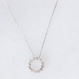 Collana vintage in platino con diamanti di taglio brillante (0.15ctw), anni ‘90