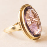 Vintage-Cocktailring aus 14 Karat Gelbgold mit Amethyst (ca. 13 Karat), 70er Jahre