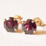 Vintage-Ohrringe aus 9-karätigem Gelbgold mit Turmalinen (ca. 1.50 Karat), 70er Jahre