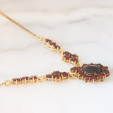 Collier vintage in oro giallo 8K con granati (8ctw ca.), anni ‘50/‘60
