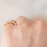 Anello vintage in oro giallo 18K con diamanti (0.51ctw), anni ‘90