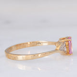 Anello vintage con zaffiro rosa (0.52ct ca.) e diamanti, annni ‘90