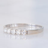 Veretta vintage in oro bianco 14K con diamanti (0.15ctw ca.), anni ‘70