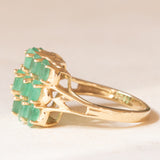 Vintage-Ring aus 14-karätigem Gelbgold mit Smaragden (ca. 2.70 Karat), 80er Jahre