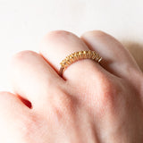 Vintage-Band aus 9-karätigem Gelbgold mit synthetischen gelben Saphiren (ca. 0.50 ctw), 60er/70er Jahre