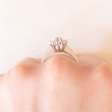 Vintage-Diamantring aus 18-karätigem Weißgold (ca. 0.08 ctw), 70er/80er Jahre